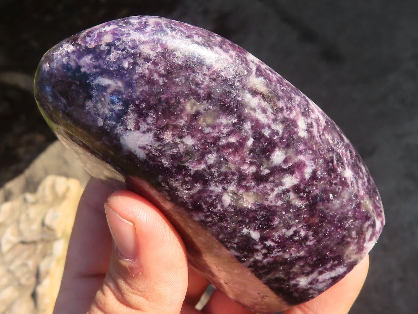 Polished Lepidolite Standing Free Forms (2) & Free Form (1) x 3 From Zimbabwe - Toprock Gemstones and Minerals 
