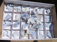 Natural Etched Blue Chalcedony Specimens x 24 From Nsanje, Malawi - Toprock Gemstones and Minerals 