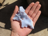 Natural Etched Blue Chalcedony Specimens x 24 From Nsanje, Malawi - Toprock Gemstones and Minerals 