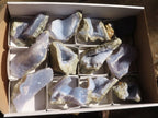 Natural Blue Lace Agate Geode Specimens  x 12 From Nsanje, Malawi - Toprock Gemstones and Minerals 