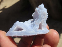 Natural Etched Blue Chalcedony Specimens x 24 From Nsanje, Malawi - Toprock Gemstones and Minerals 