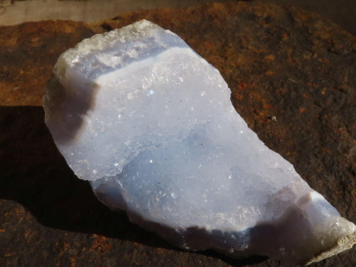 Natural Blue Lace Agate Geode Specimens  x 12 From Nsanje, Malawi - Toprock Gemstones and Minerals 