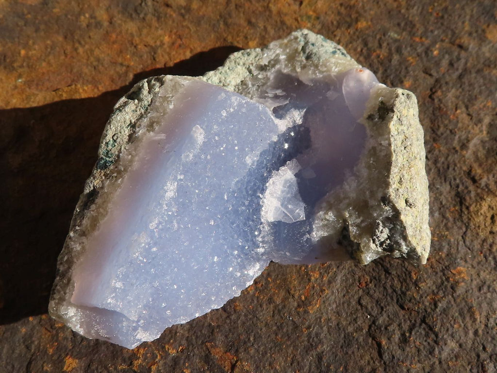 Natural Blue Lace Agate Geode Specimens  x 12 From Nsanje, Malawi - Toprock Gemstones and Minerals 