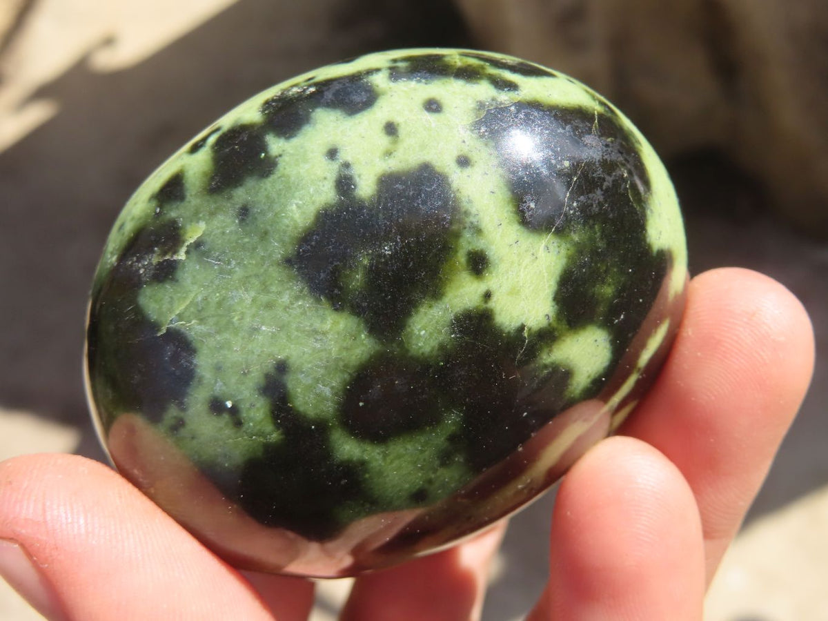 Polished Leopardstone Galets x 12 From Inyanga, Zimbabwe - Toprock Gemstones and Minerals 