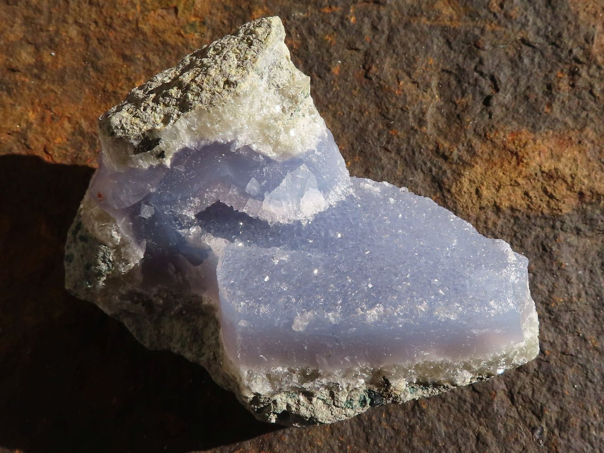 Natural Blue Lace Agate Geode Specimens  x 12 From Nsanje, Malawi - Toprock Gemstones and Minerals 