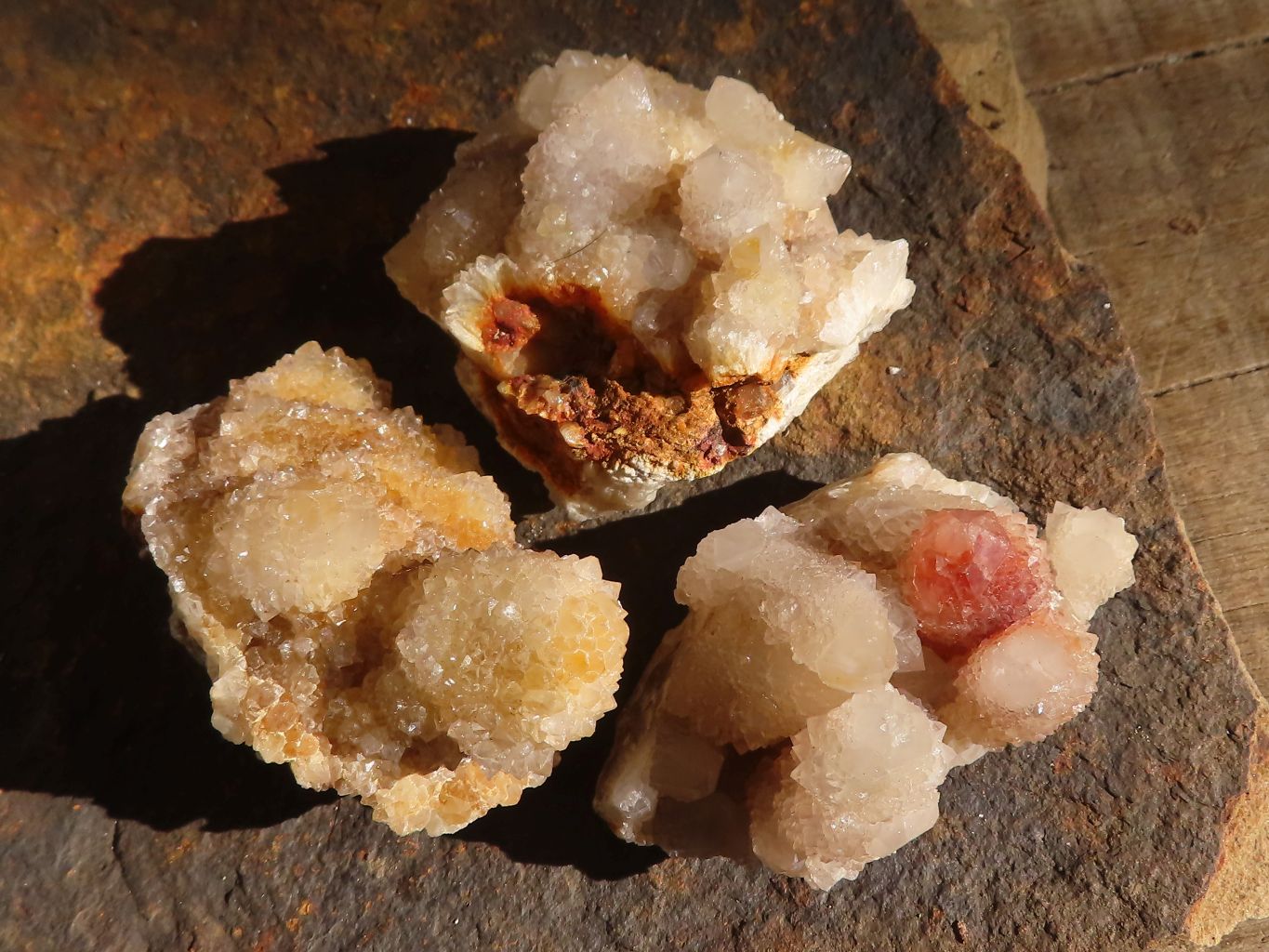 Natural Golden Limonite Spirit Quartz Clusters x 12 From Boekenhouthoek, South Africa - Toprock Gemstones and Minerals 