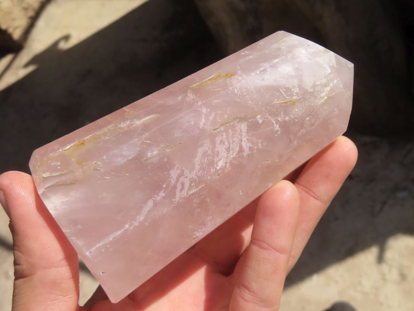 Polished Gemmy Rose Quartz Points x 4 From Antsirabe, Madagascar - Toprock Gemstones and Minerals 