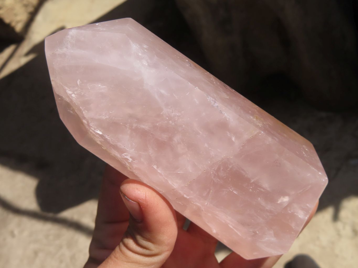 Polished Gemmy Rose Quartz Points x 4 From Antsirabe, Madagascar - Toprock Gemstones and Minerals 