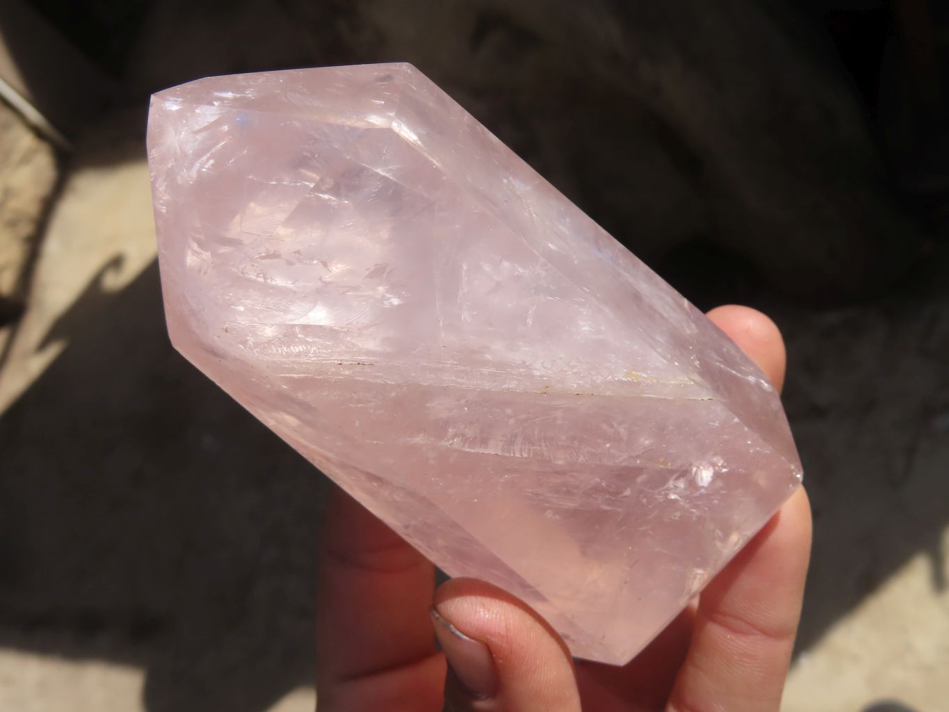 Polished Gemmy Rose Quartz Points x 4 From Antsirabe, Madagascar - Toprock Gemstones and Minerals 