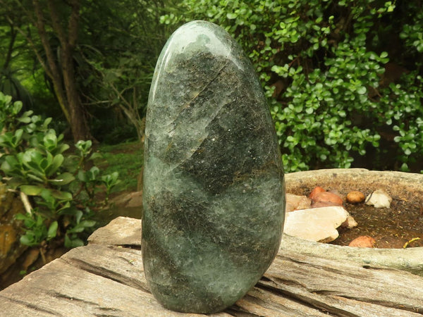 Polished Green Fuchsite Quartz Standing Free Form  x 1 From Madagascar - TopRock