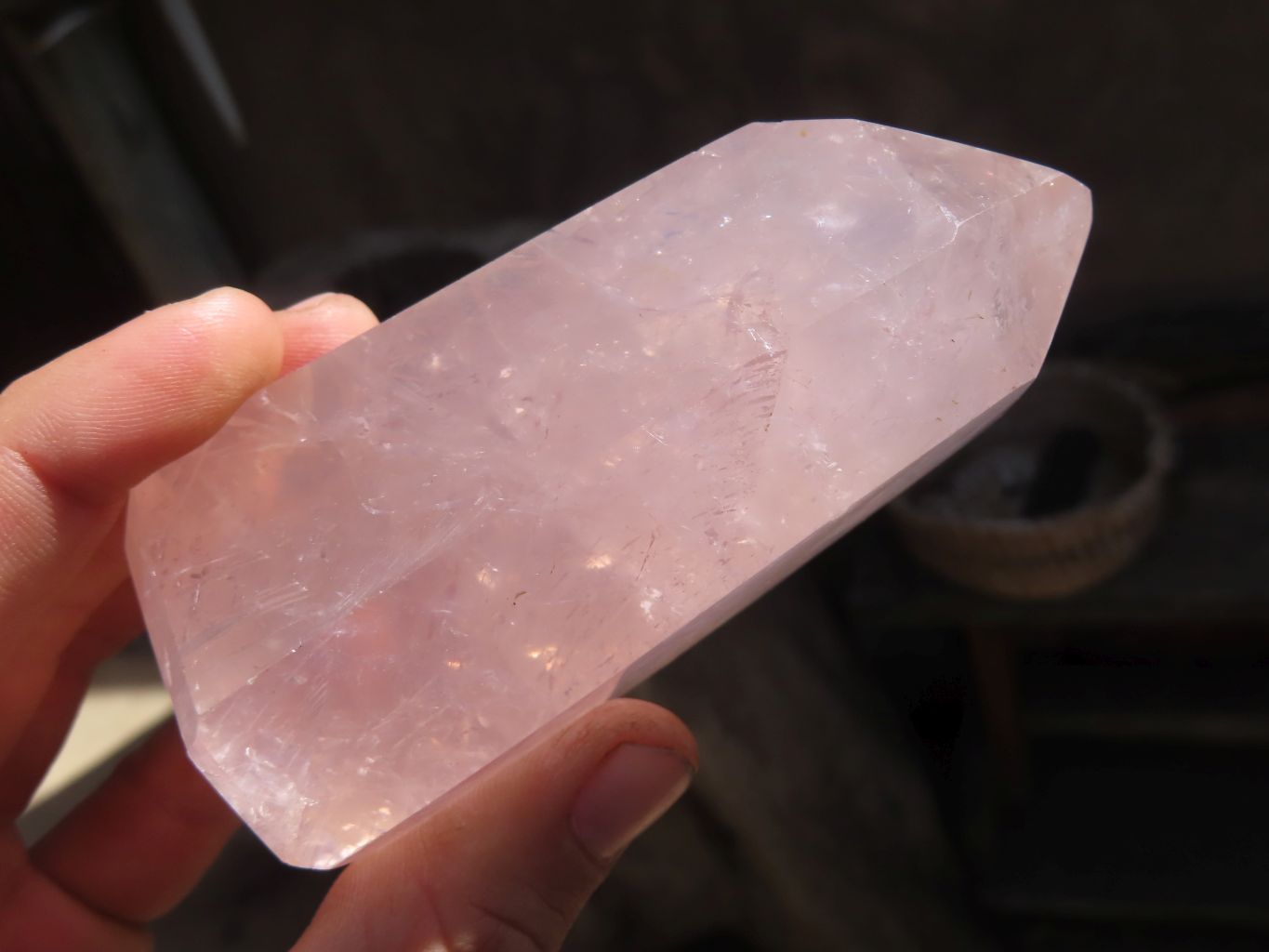 Polished Gemmy Rose Quartz Points x 4 From Antsirabe, Madagascar - Toprock Gemstones and Minerals 