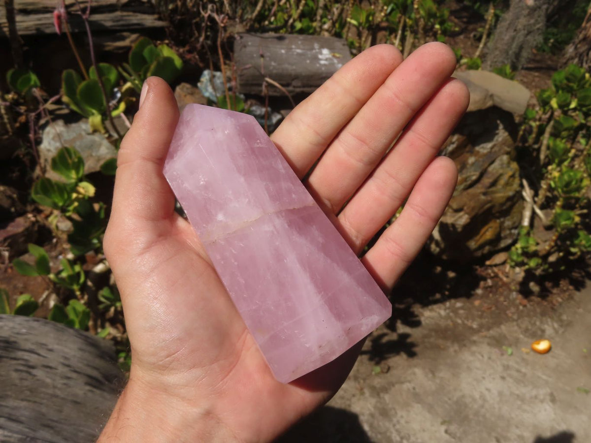 Polished Gemmy Rose Quartz Points x 4 From Antsirabe, Madagascar - Toprock Gemstones and Minerals 