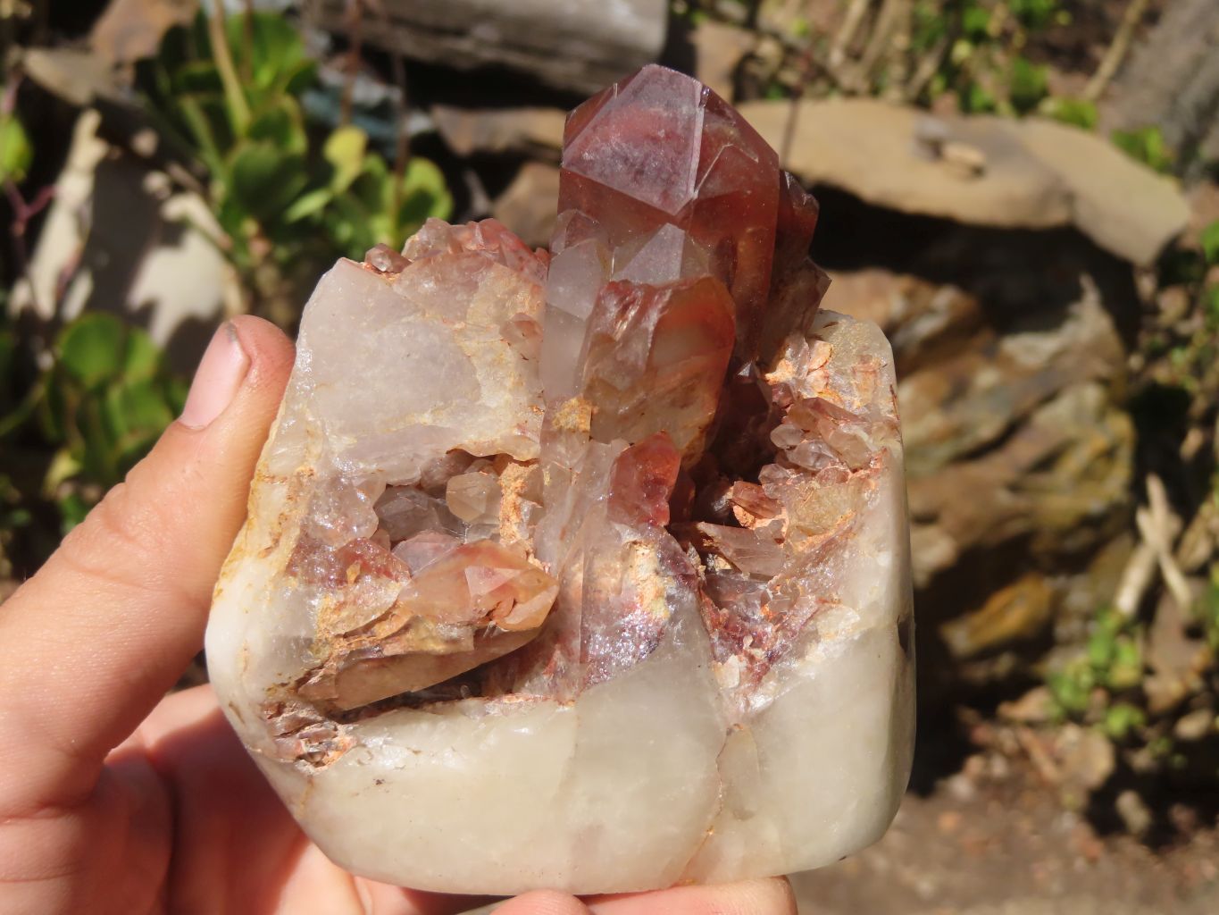 Natural Red Hematoid Quartz Specimens x 2 From Karoi, Zimbabwe - Toprock Gemstones and Minerals 
