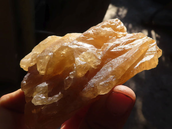 Natural Honey Aragonite Etched & Cobbed Pieces  x 6 From Namibia - Toprock Gemstones and Minerals 