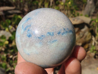 Polished Blue Spotted Spinel Quartz Spheres x 5 From Madagascar - Toprock Gemstones and Minerals 