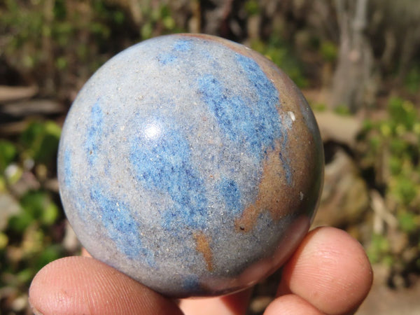 Polished Blue Spotted Spinel Quartz Spheres x 5 From Madagascar - Toprock Gemstones and Minerals 