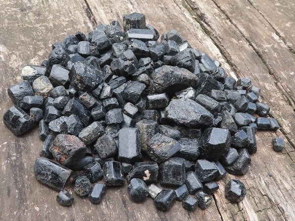 Polished Schorl Alluvial Black Tourmaline Crystals  x 2 Kg Lot From Zambia - TopRock