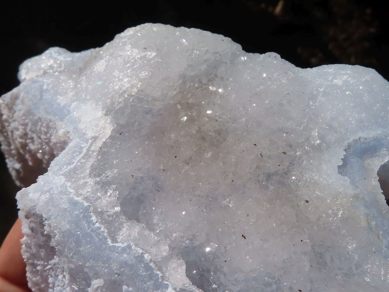 Natural Etched Blue Chalcedony Specimens x 2 From Nsanje, Malawi - Toprock Gemstones and Minerals 