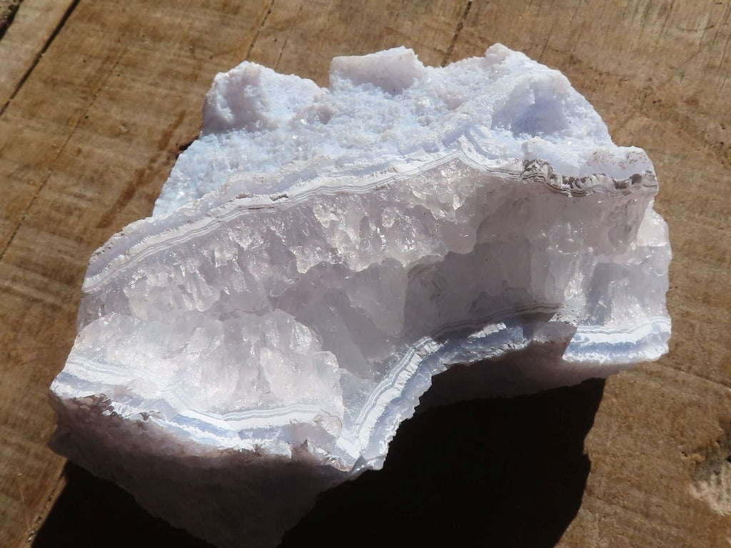 Natural Etched Blue Chalcedony Specimens x 2 From Nsanje, Malawi - Toprock Gemstones and Minerals 