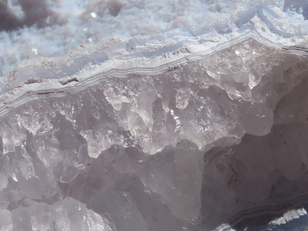 Natural Etched Blue Chalcedony Specimens x 2 From Nsanje, Malawi - Toprock Gemstones and Minerals 