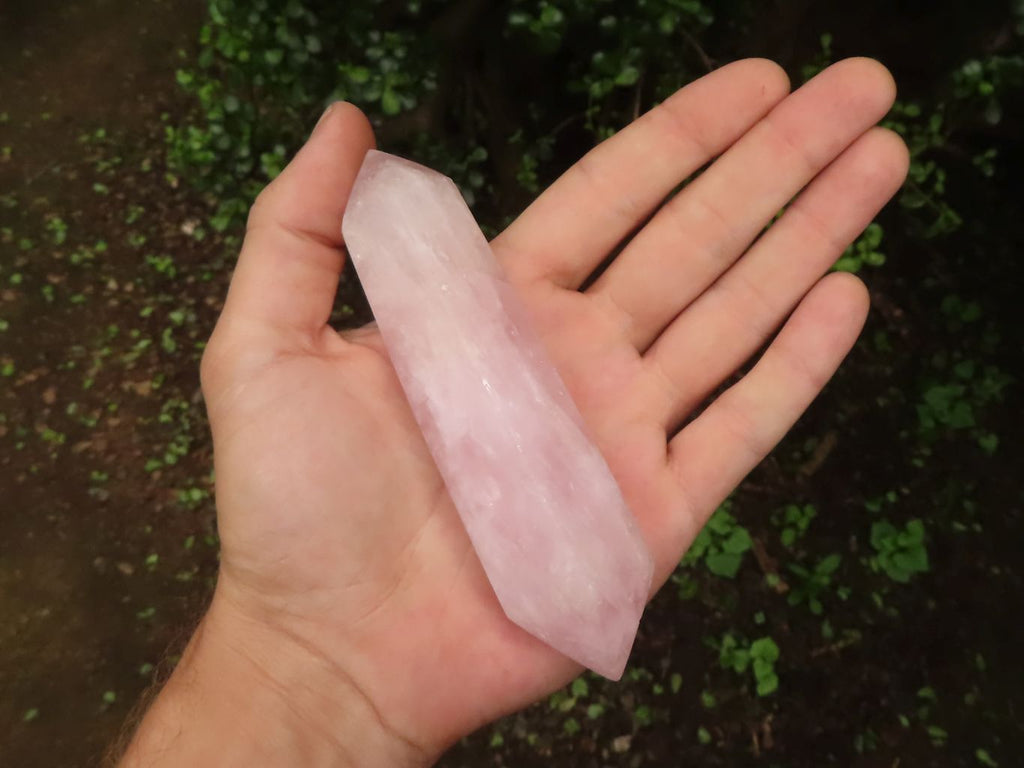 Polished Double Terminated Rose Quartz Points  x 6 From Madagascar - TopRock