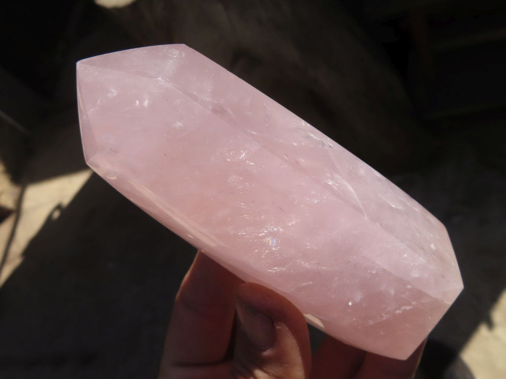 Polished Gemmy Rose Quartz Points x 3 From Antsirabe, Madagascar - Toprock Gemstones and Minerals 