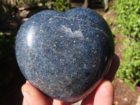 Polished Blue Lazulite Hearts  x 6 From Madagascar - Toprock Gemstones and Minerals 