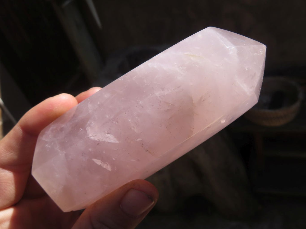 Polished Gemmy Rose Quartz Points x 3 From Antsirabe, Madagascar - Toprock Gemstones and Minerals 