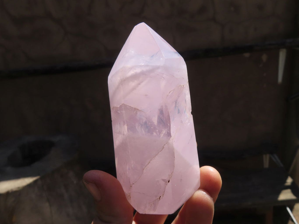 Polished Gemmy Rose Quartz Points x 3 From Antsirabe, Madagascar - Toprock Gemstones and Minerals 