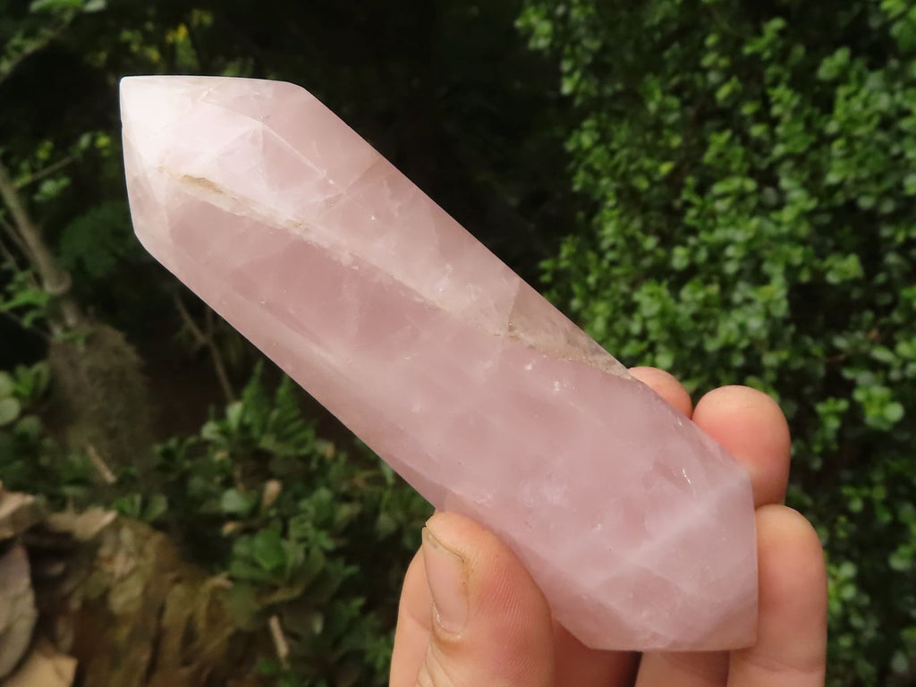Polished Double Terminated Rose Quartz Points  x 6 From Madagascar - TopRock