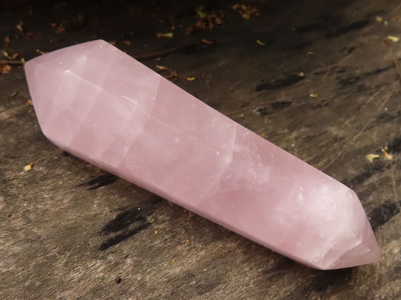 Polished Double Terminated Rose Quartz Points  x 6 From Madagascar - TopRock