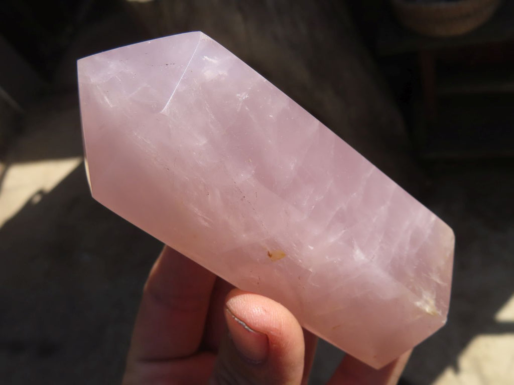 Polished Gemmy Rose Quartz Points x 3 From Antsirabe, Madagascar - Toprock Gemstones and Minerals 