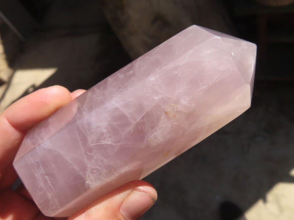Polished Gemmy Rose Quartz Points x 3 From Antsirabe, Madagascar - Toprock Gemstones and Minerals 