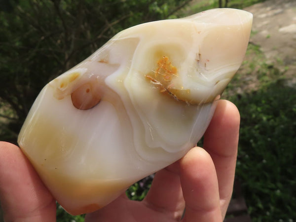 Polished Banded Agate Flame Sculptures  x 6 From Madagascar - TopRock