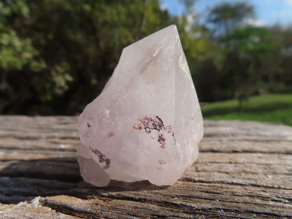 Natural Single Smokey White Hematoid Quartz Crystals  x 35 From Madagascar - TopRock