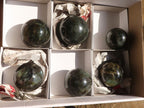 Polished Small Labradorite Spheres  x 6 From Tulear, Madagascar - Toprock Gemstones and Minerals 