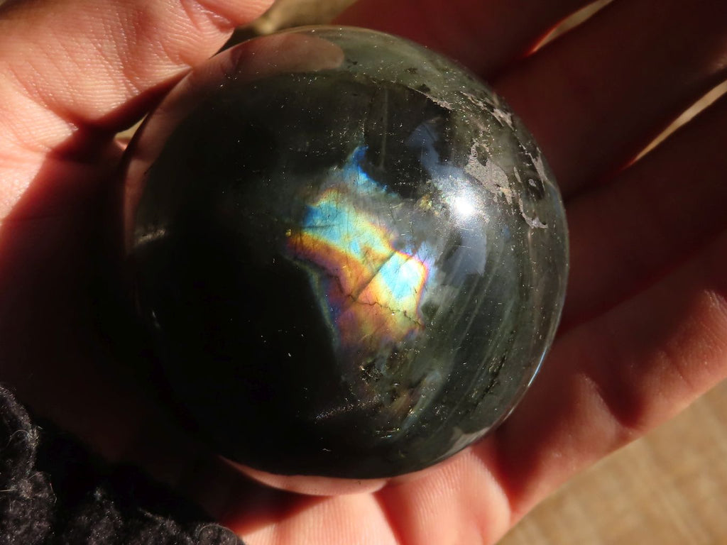 Polished Small Labradorite Spheres  x 6 From Tulear, Madagascar - Toprock Gemstones and Minerals 