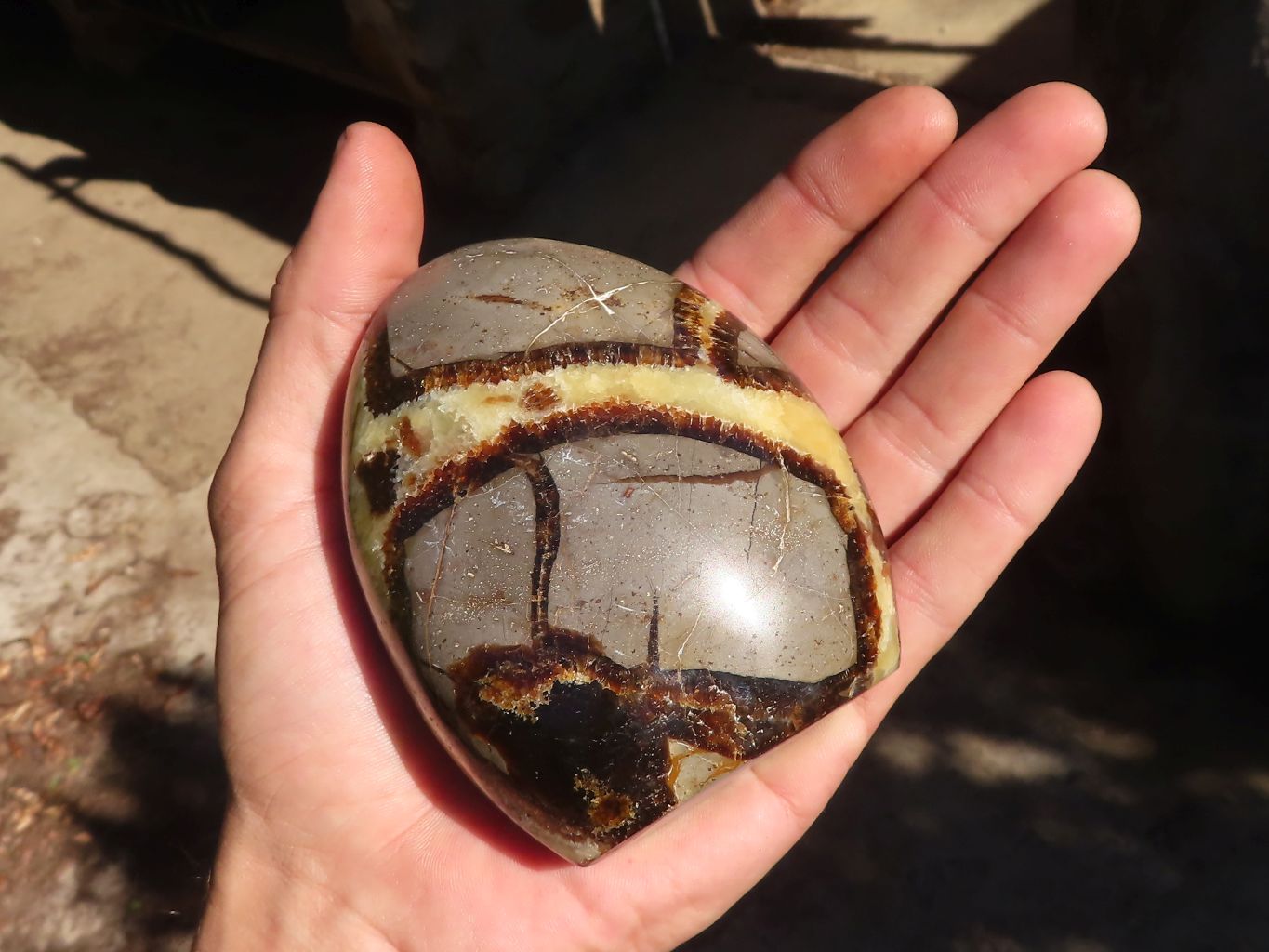 Polished Septerye Standing Free Forms x 3 From Mahajanga, Madagascar - Toprock Gemstones and Minerals 