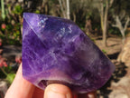 Polished Chevron Amethyst Points x 6 From Zambia - Toprock Gemstones and Minerals 
