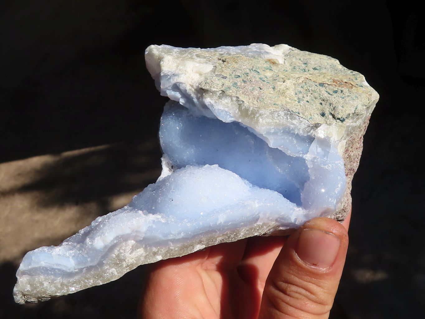 Natural Blue Lace Agate Geode Specimens  x 5 From Nsanje, Malawi - Toprock Gemstones and Minerals 