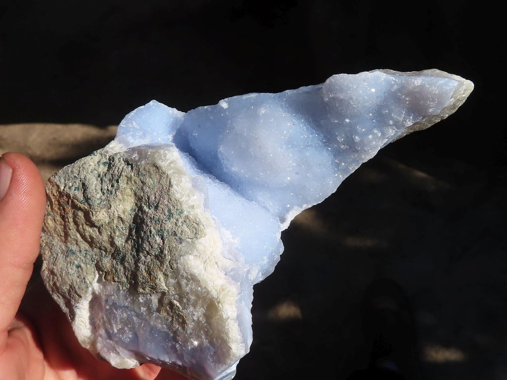 Natural Blue Lace Agate Geode Specimens  x 5 From Nsanje, Malawi - Toprock Gemstones and Minerals 