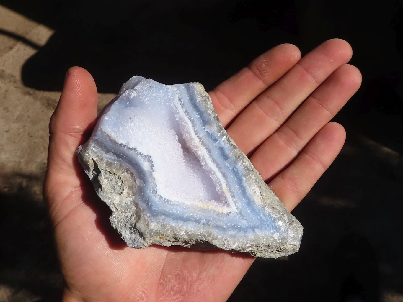 Natural Blue Lace Agate Geode Specimens  x 5 From Nsanje, Malawi - Toprock Gemstones and Minerals 