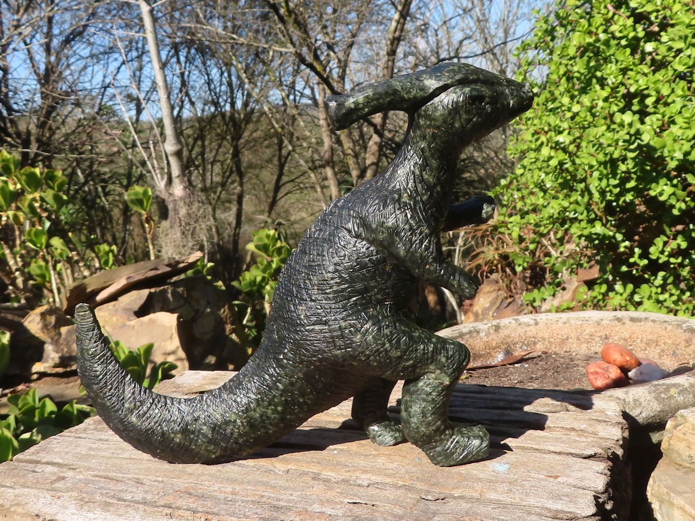 Polished Serpentine Dinosaur Carving x 1 From Zimbabwe - Toprock Gemstones and Minerals 