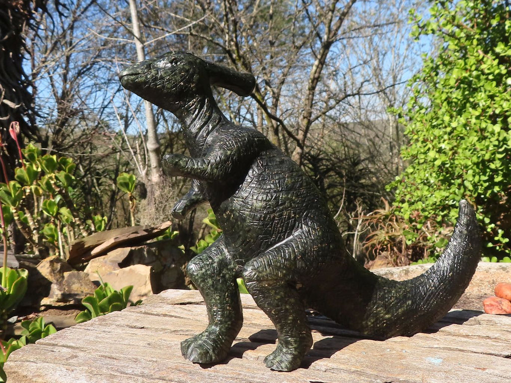 Polished Serpentine Dinosaur Carving x 1 From Zimbabwe - Toprock Gemstones and Minerals 