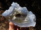 Natural Etched Blue Chalcedony Specimens x 2 From Nsanje, Malawi - Toprock Gemstones and Minerals 