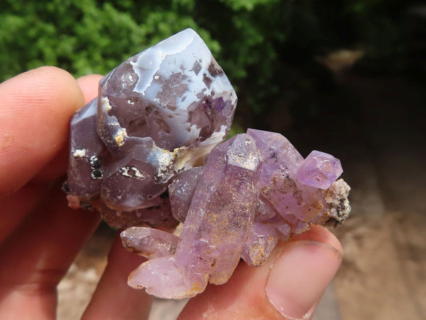 Natural Smokey Amethyst Window / Skeletal Crystals  x 20 From Chiredzi, Zimbabwe - Toprock Gemstones and Minerals 