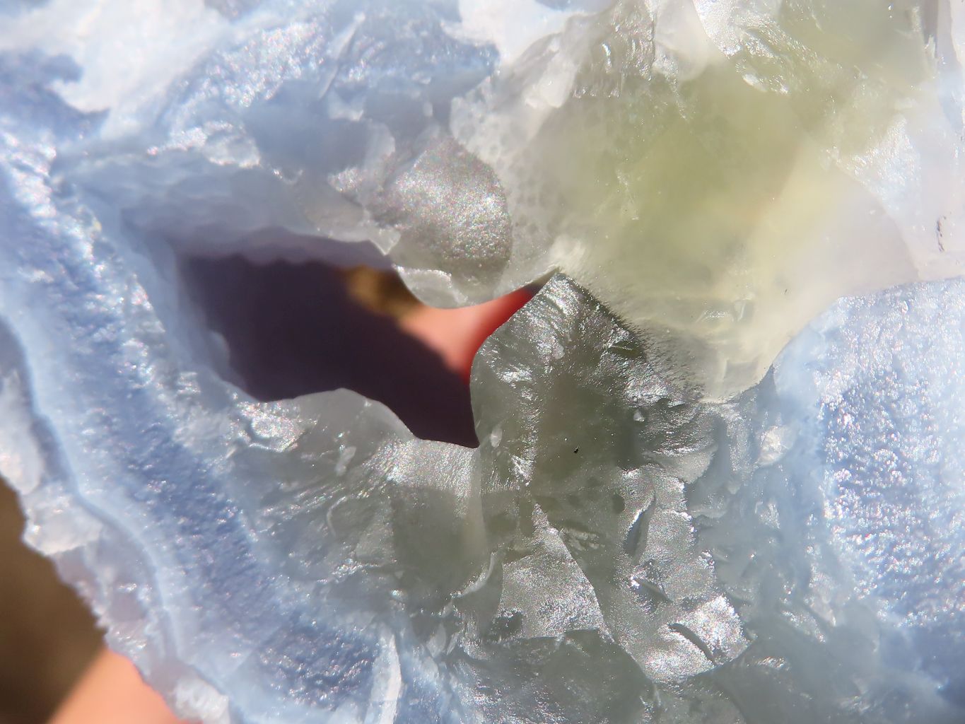 Natural Etched Blue Chalcedony Specimens x 2 From Nsanje, Malawi - Toprock Gemstones and Minerals 