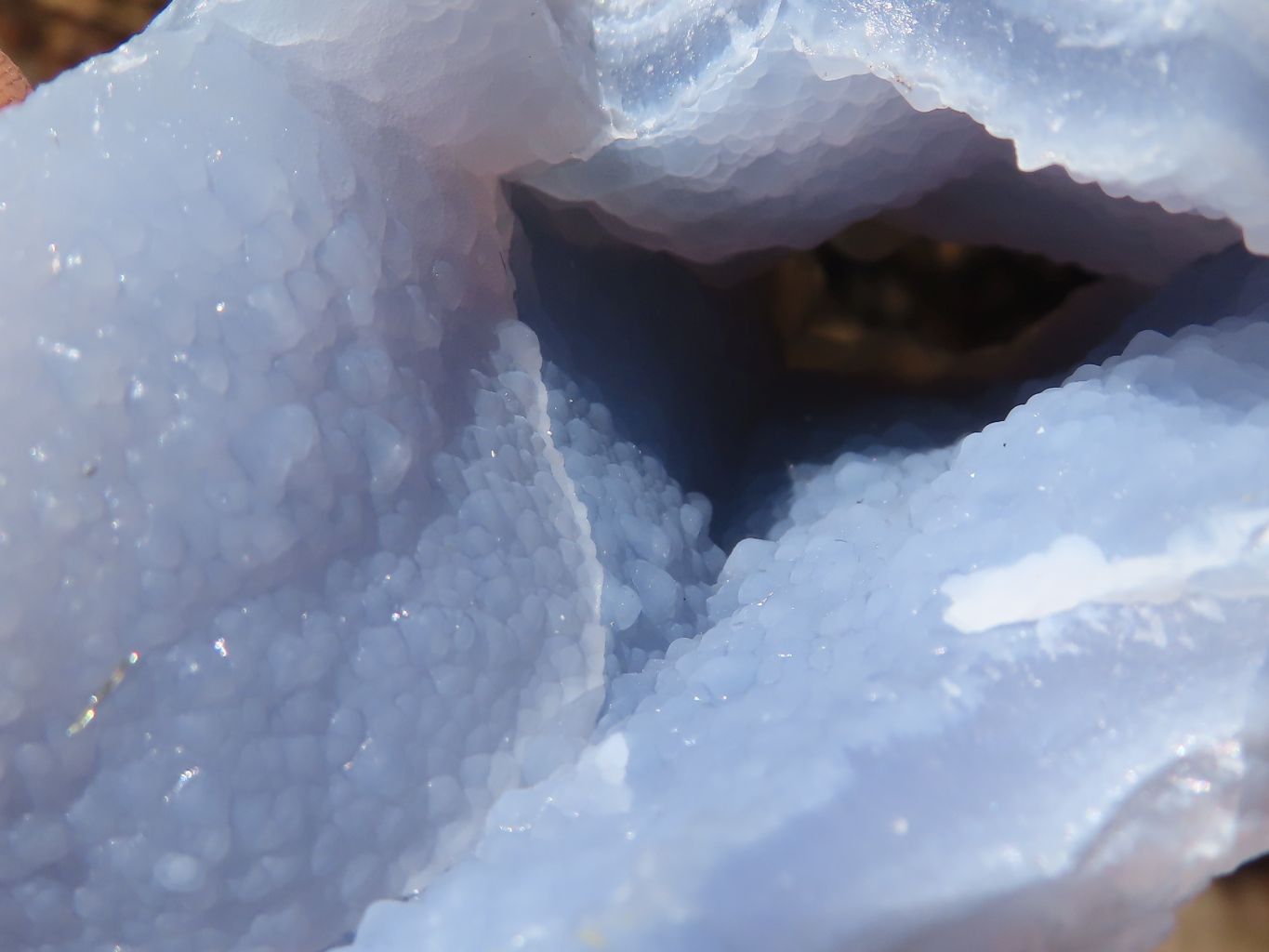 Natural Etched Blue Chalcedony Specimens x 2 From Nsanje, Malawi - Toprock Gemstones and Minerals 