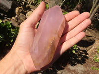 Polished Double Terminated Gemmy Rose Quartz Points x 3 From Madagascar - Toprock Gemstones and Minerals 