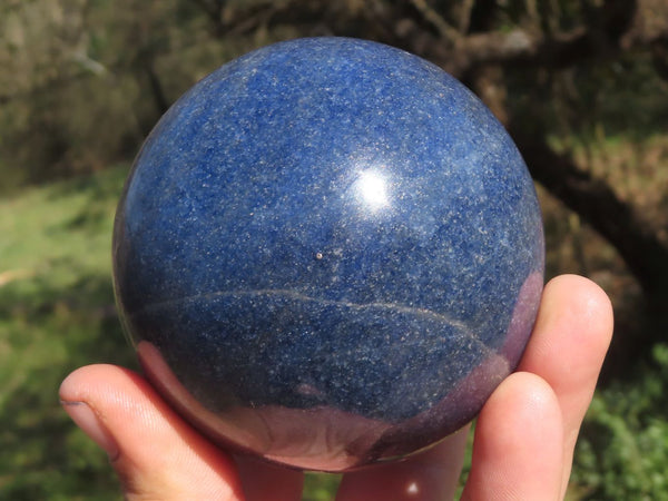 Polished Blue Lazulite Spheres  x 2 From Ambatfinhandrana, Madagascar - TopRock
